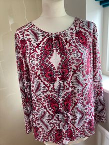 Part Two Wine / Red Loose fitting top - Size 12