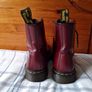 dr martens 1460 8 eye cherry red boots Size 7 eu 41 in excellent condition Image 9