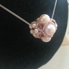 Baroque beaded pendant