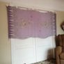 Silk Wrap/Shaw, Large 40/80" Lilac with Mauve/Green/Cream Design Image 2