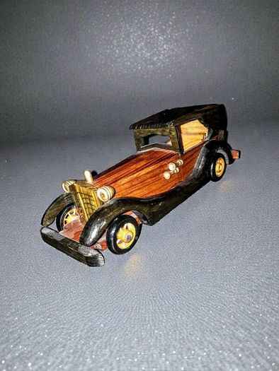 Large wooden model car