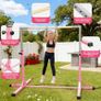 Gymnastics Bar Horizontal Bar with Gymnastic Rings for Kid 13 Height Adjustable Image 8