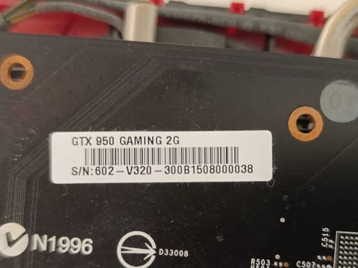 Graphics Card MSI GeForce GTX 950 Gaming 2G