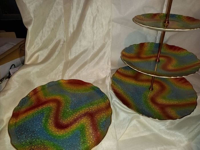 Mid century James kent 3 tier cake cake stand