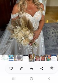 wedding dress and veil