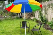 Summer Pride Rainbow Or Black &amp; Red Garden Pub Party Parade Umbrellas. Brand New In Box 2 Metre