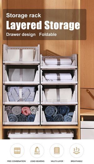 Organize Clapboard rack Wardrobe Storage Partition rack