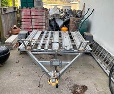 Galvanised 3-Bike Motorcycle Trailer - Strong & Ready to Use
