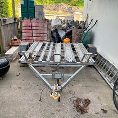 Galvanised 3-Bike Motorcycle Trailer - Strong & Ready to Use