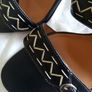 Black leather sandals 6.5 as new Image 3