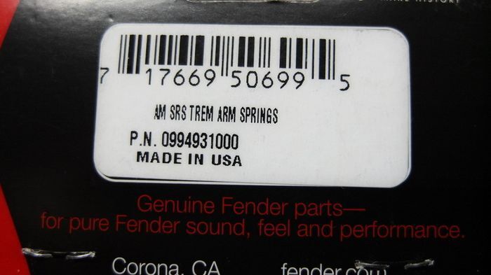 Genuine Fender USA Strat Tremolo Bar Spring x 2 (Free P&P)