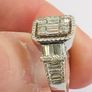 Brand New 18ct White Gold Square Halo Cluster Diamond Engagement Ring Image 5
