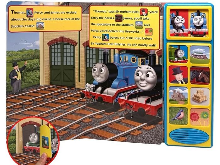 Thomas & Friends: Railway Race Day Lift-a-Flap Sound Board Book EUC