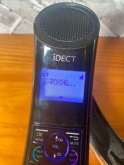 IDECT Eclipse Plus Digital Cordless Landline Phone w/Built in Answering Machine Black Retro