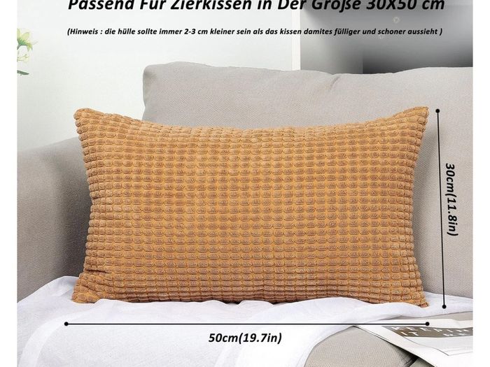 Brand New TAN. TOMI pillowcase 40x60, pillowcases corduroy plain set of 2,