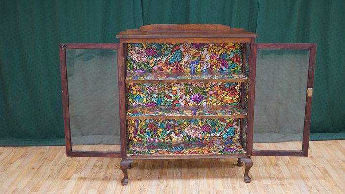 Quality Oak Glazed Display Cabinet