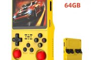 R36S handheld games console YELLOW 64gb