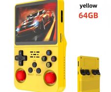 R36S handheld games console YELLOW 64gb