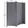 Office Partition Room Divider Wall 71" x 72" Privacy Office Divider Brown Image 10