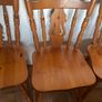 Solid Pine Drop-Leaf Round Dining Table & 4 Chairs Country Image 5