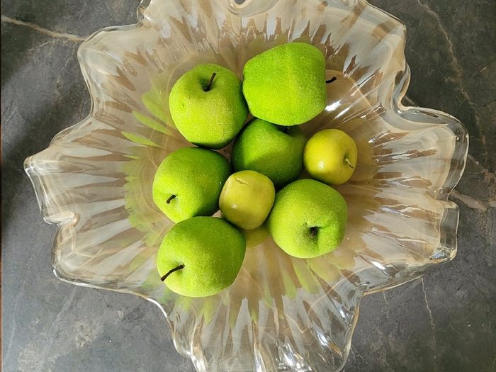 Vintage lavorzoine art glass centrepiece bowl