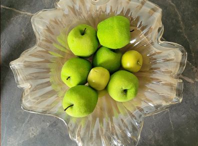Vintage lavorzoine art glass centrepiece bowl