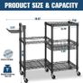 3-Tier Heavy Duty Carbon Steel Gym Storage Rack with Lockable Wheels  Hooks  Fitness Organizer for Dumbbells, Yoga Mats, Kettlebells  Resistance Bands 120KG Load for Home Gym Image 2