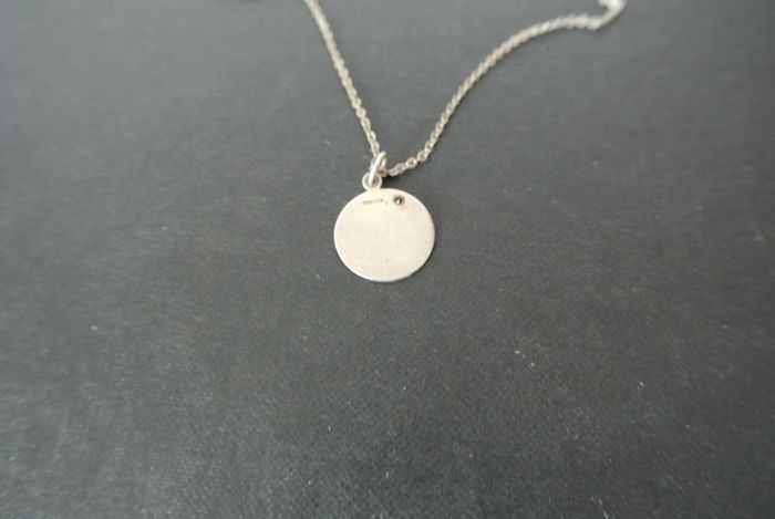 Silver Chain And Silver Disc.