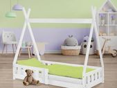 Children's Bed 70 x 140 cm, White with Fall Protection