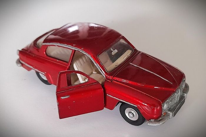 Diecast Vintage Dinky Toys Saab 96 Met. Red - Good Condition/No Box