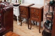 Pair of Antique French Oak Bedside Cabinets