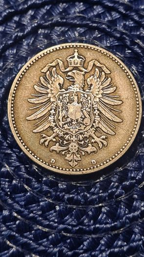 1873 silver German 1 mark