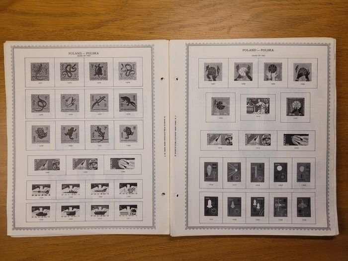 Poland 1946 -1983  Minkus Stamp album pages partially filled