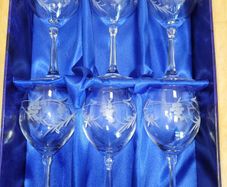 Duiske Handcut Grape and Vine Wine Glass Set