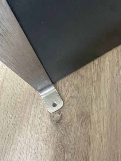 Ikea grey shelf with metal holder