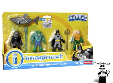 Fisher-Price Imaginext DC Super Friends Batman Aquaman Killer Croc Black Manta Brand New Sealed