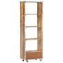 Book Cabinet 56x28x163 cm Solid Rough Mango Wood Image 5