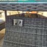 Rattan Rectangle Table with Firepit With 6 Chairs Image 6