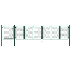 Garden Gate Steel 75x495 cm Green