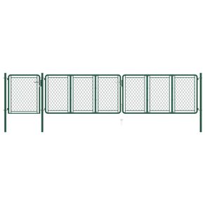 Garden Gate Steel 75x495 cm Green