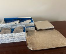 Silver plate table setting