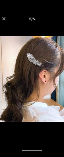 feather style hair pin