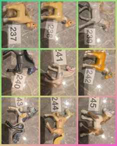 4e Each - Selection 2 - Horses and Ponies 1993 1994 Littlest Pet Shop LPS Vintage Kenner