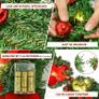 FREE SHIPPING 9FT Christmas Garland Decorations, 2.7M Wreath Garlands Decorations Xmas for Fireplaces Stairs, Christmas Garlands with Lights, Red Flower and Red Ball, Holiday, Wedding Party Decoration Image 5