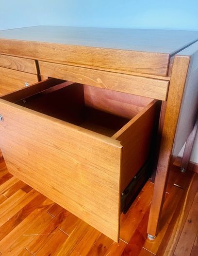 Solid Teak Mid Century Office Credenza/Sideboard high quality