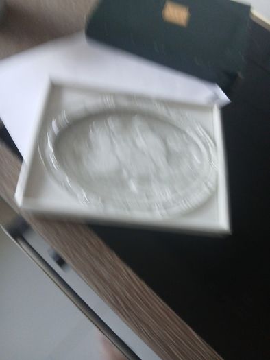 Vintage Mikasa Crystal Nativity Scene Oval Plaque Display Plate (Made in Germany)