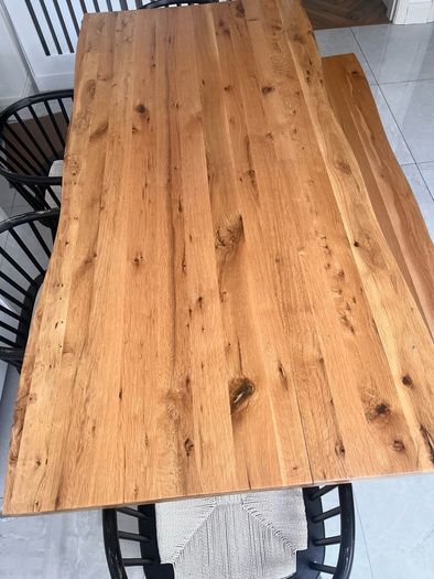 Rustic Oak Dining Table and Bench