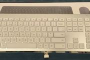 Seenda Wireless Keyboard and Full Size Keyboard, White Silver (New open Box, Keyboard Only No mouse)