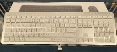 Seenda Wireless Keyboard and Full Size Keyboard, White Silver (New open Box, Keyboard Only No mouse)