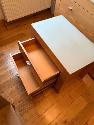 Bedroom Furniture Set, Chest of Drawers, Mirror & Bedside Locker